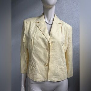 George Cream Blazer with Notched Lapels